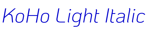 KoHo Light Italic police de caractère